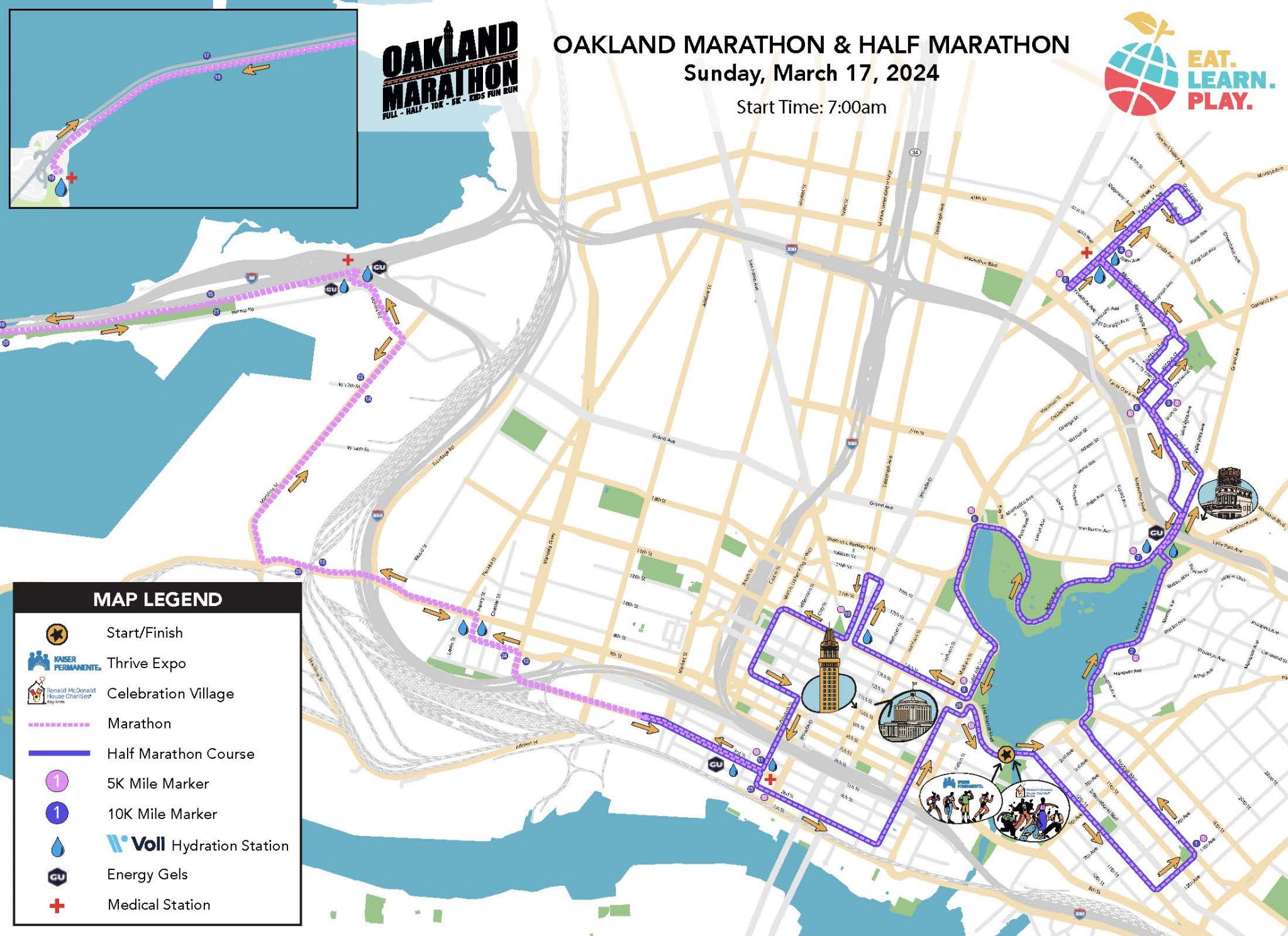 oakland running festival map